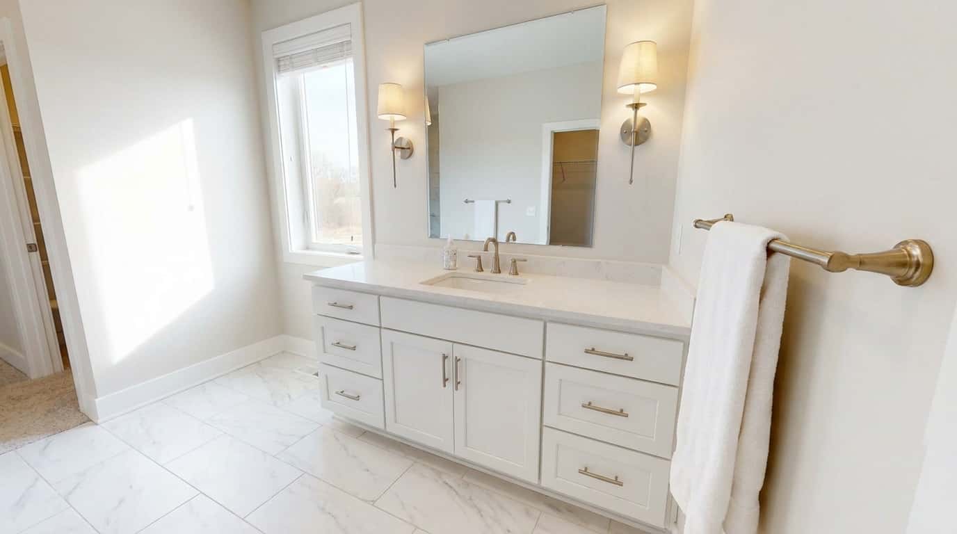 48" Single-Sink Vanity, Quartz Top view 2