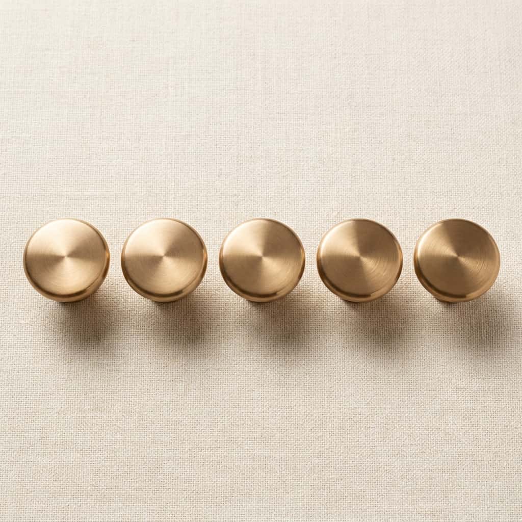 Polished Brass Round Knobs (5-pack) view 1