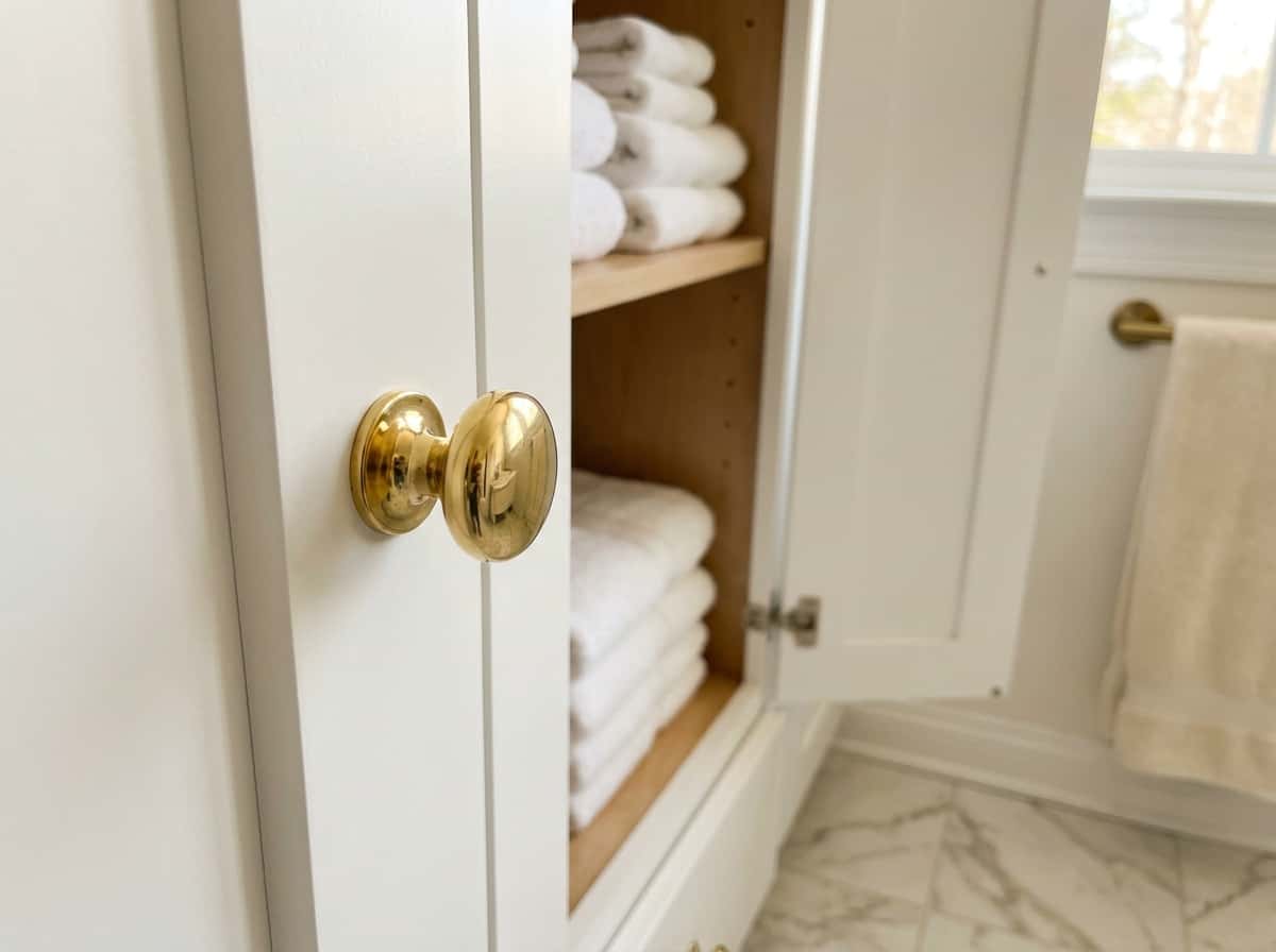 Polished Brass Round Knobs (5-pack) view 3