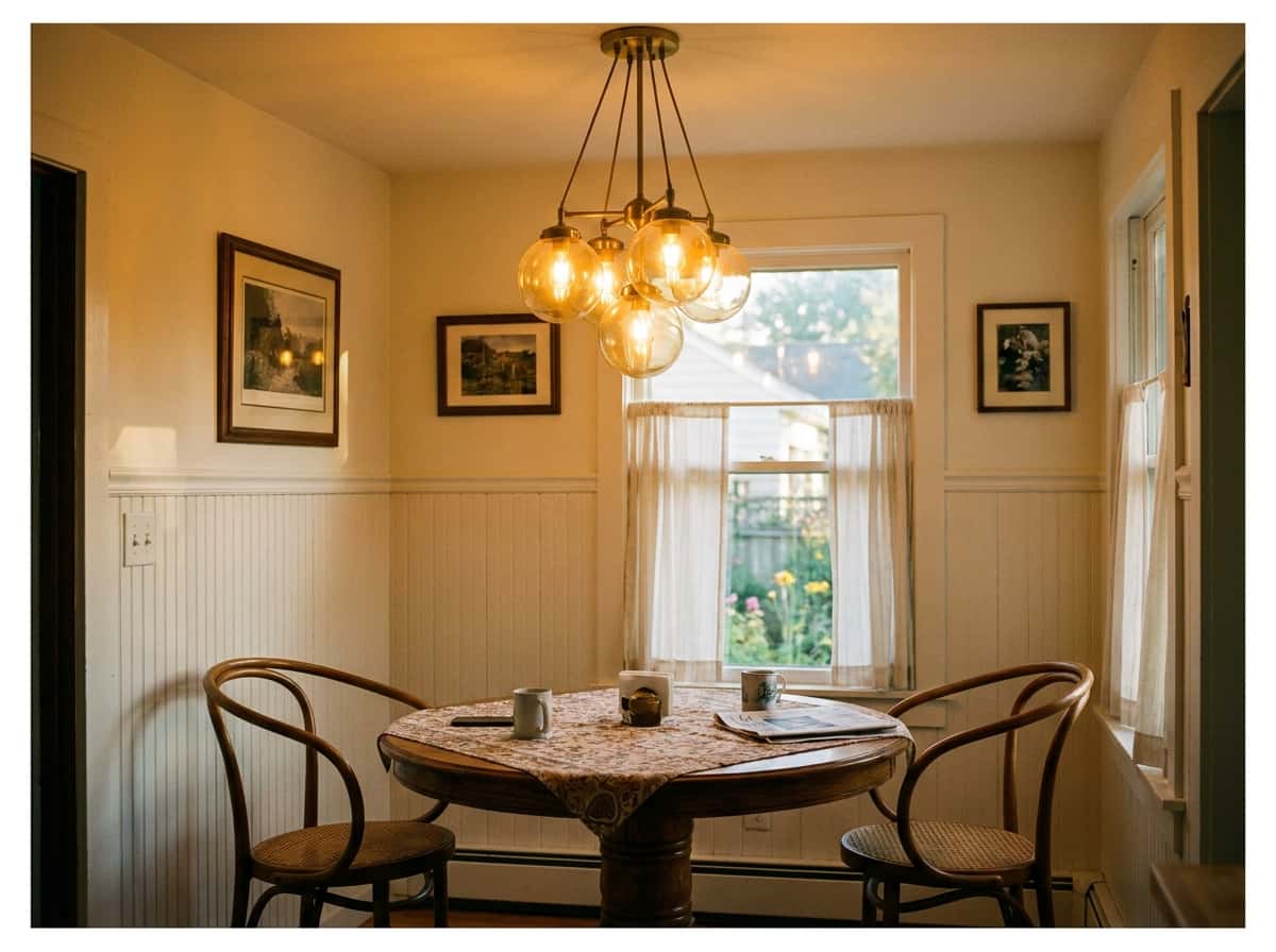 4-Light Antique-Brass Cluster Pendant view 3