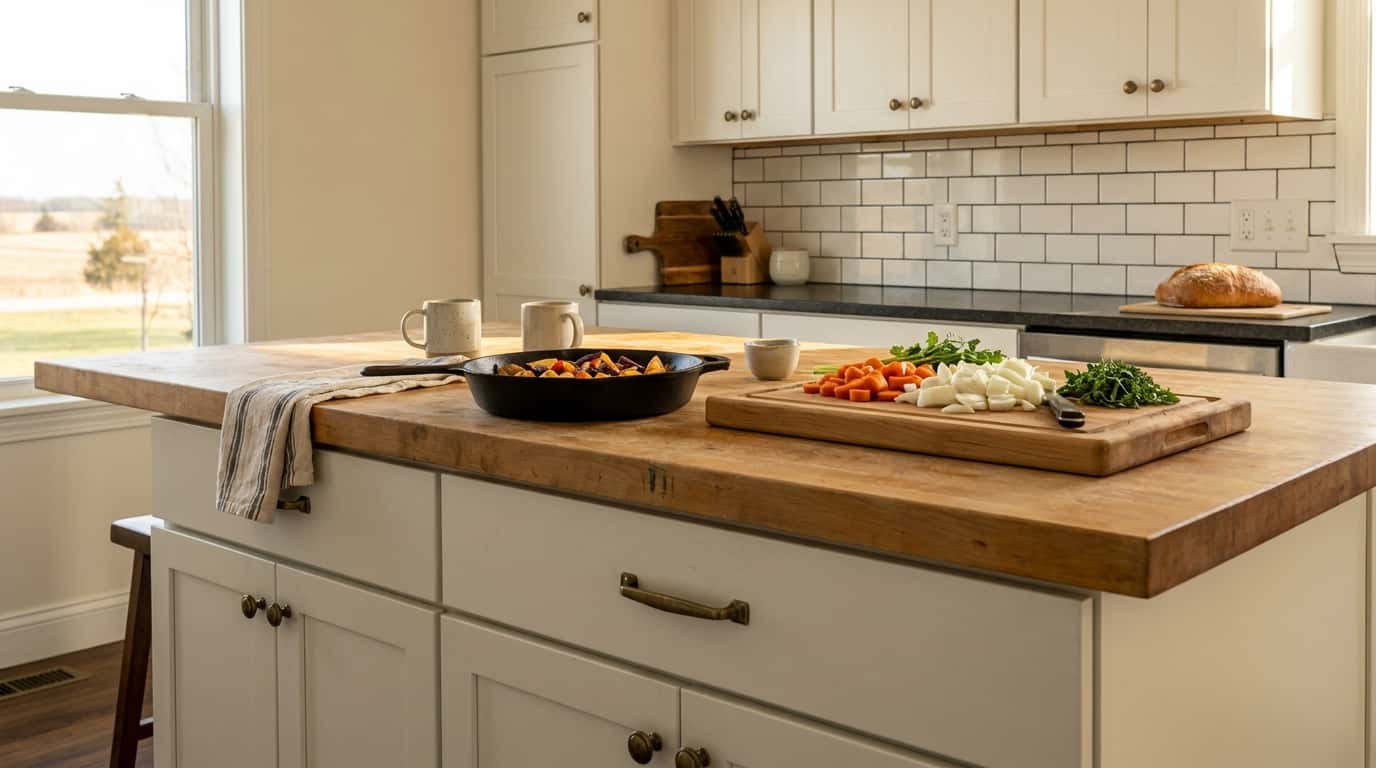 Maple Butcher-Block Countertop, 8 ft view 2
