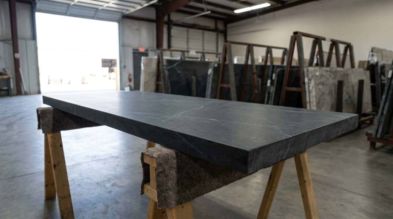Honed Soapstone Slab, 5 ft view 1