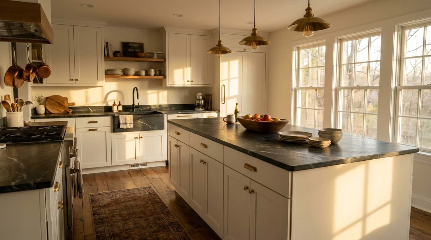 Honed Soapstone Slab, 5 ft view 2