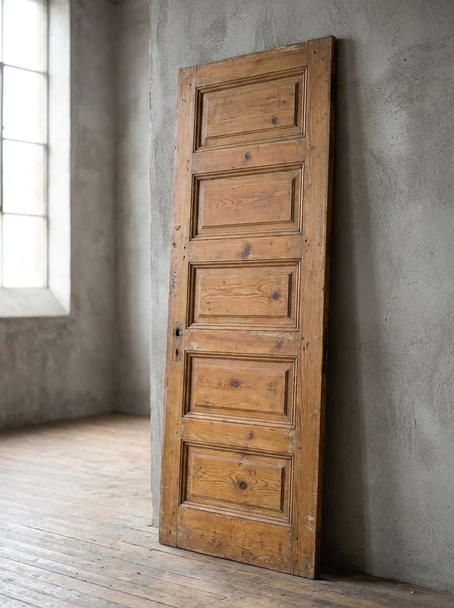 Reclaimed 5-Panel Solid Pine Door view 1