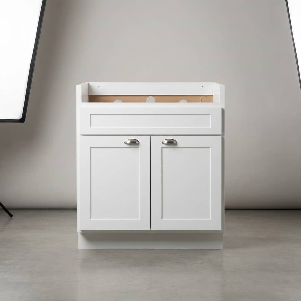36" White Shaker Sink Base