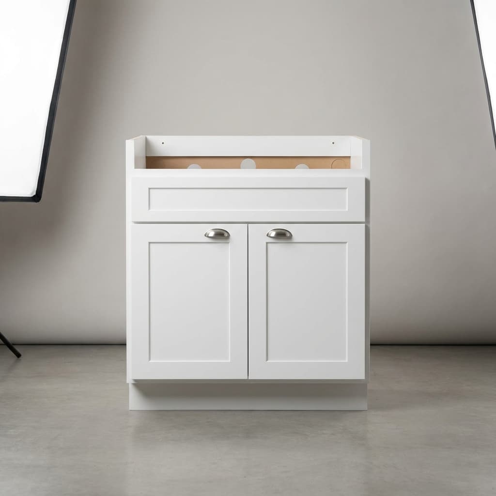 36" White Shaker Sink Base