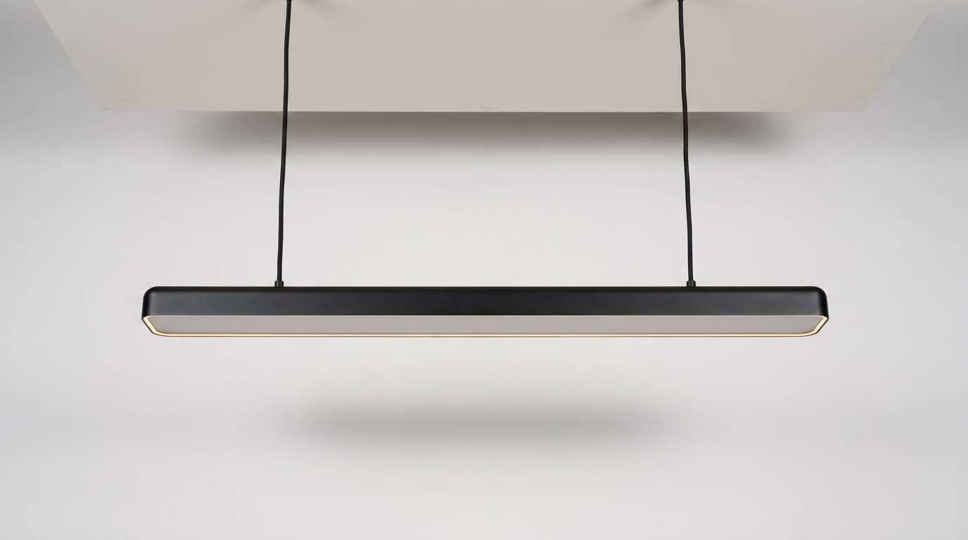 36" Matte-Black Linear Pendant
