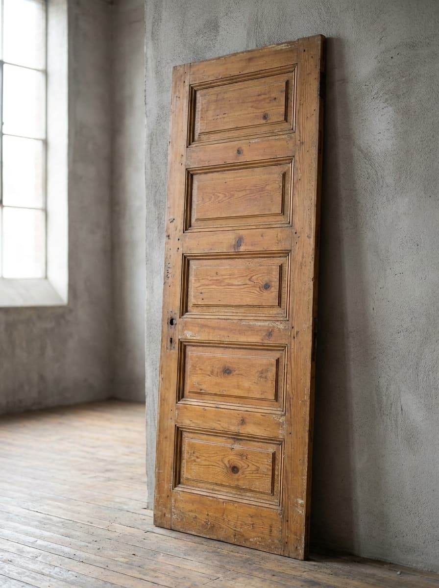 Reclaimed 5-Panel Solid Pine Door