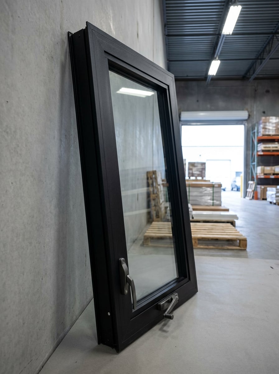 Black-Frame Casement Window