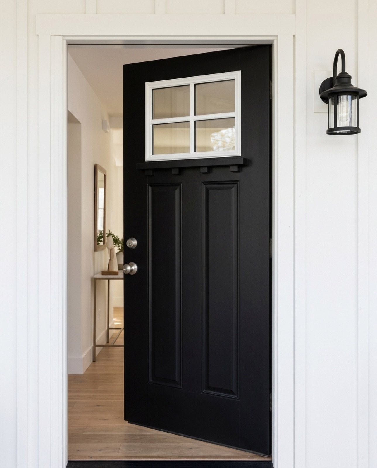 Black Craftsman Entry Door